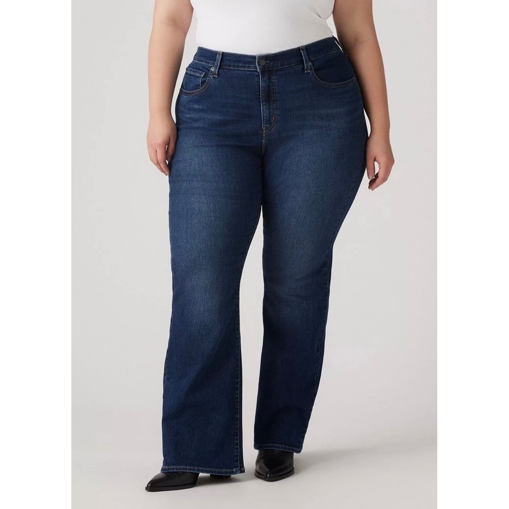 Levis 529 Curvy Bootcut Jeans Womens 16 Dark Wash Blue Mid Rise Denim 529-1264